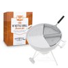 BBQ Grill Basket for Kettle Grills The Kettle Grill Accessories for Outdoor Grill Set Includes 2 stainless steel grilling baskets & ClipOn Handle Designed for 18 Kettle Grill Models a Perfect
