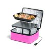 HotLogic Mini Portable Electric Lunch Box Food Heater - Innovative Food Warmer and Heated Lunch Box for Adults Car/Home - Easily Cook, Reheat, and Keep Your Food Warm - PINK - 120V