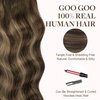 GOO GOO Balayage Chocolate Brown to Honey Blonde 16 Inch 50g 20pcs Human Hair Straight Real Hair Tape in Remy Hair Extensions