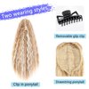 Highlight 18" Ponytail Extension, Claw Clip in Ponytail hair Extensions for Women Long Curly Clip on Hair Ponytail Extension Synthetic Natural Drawstring fake Ponytail StrawberryBlonde & Bleach Blond)