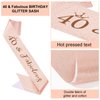 Semato 40th Birthday Decorations - 40th Birthday Tiara and 40th Birthday Sash Glitter Kit 40th Birthday Gifts Women Tiara Happy 40th Birthday Tiara 40th Birthday Party Supplies and Favors