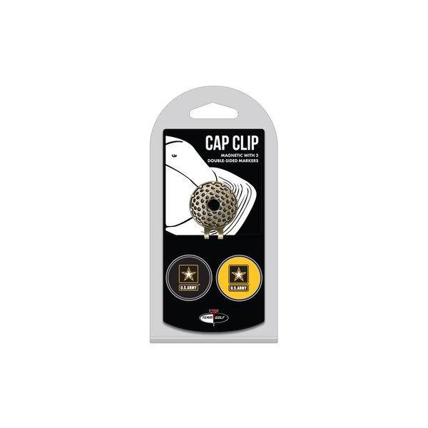 Team Golf Military Army Cap Clip With 2 Golf Ball Markers Golf Cap Clip with 2 Removable Double-Sided Enamel Magnetic Ball Markers, Attaches Easily to Hats