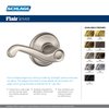 Schlage F40 V FLA 609 Flair Door Lever, Bed & Bath Privacy Lock, Antique Brass