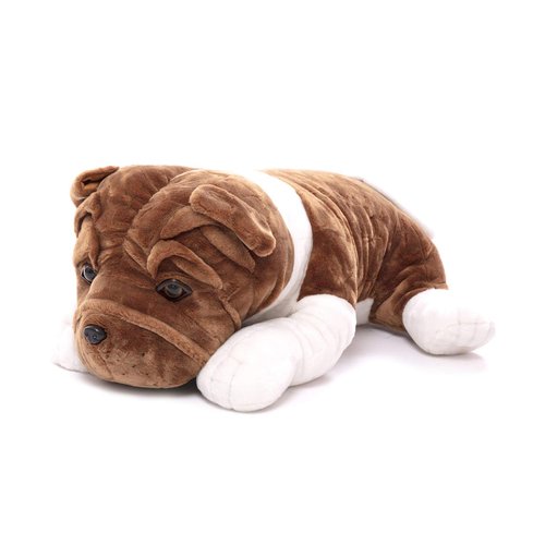 Plushland Realistic Stuffed Animal Toys Puppy Dog, Holiday Plush Figures for Kids, Babies to Play with (Bulldog 10")