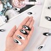 Hanycon 50PCS Scarf Safety Pins Plastic Cover Pins Oval Safety Pin for Safety Locking Clothes Brooch Pins Scarf Clips (Black and White)