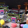 Ujuuu 32Pcs 80s 90s Novelty Boom Favor Boxes 1980s Party Favor Treat Boxes Boombox Prop Radio Decorations Table Centerpieces Candy Goodies Box for Retro 80s Theme Hip Hop Music Party Supplies