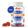 Power Grain Sugar Free Eczema Treatment Gummies - USA Made - 50+ Vitamins & Probiotics for Clear, Hydrated Skin - Soothes Itching, Calms Redness & Boosts Skin Health (60 Gummies)