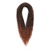 Ajsowju Boho Dreads Synthetic Boho Box Braids Double Ended Dreadlock Extensions 24inches 10 Strands Thin Soft Black to Dark Brown DE Dreadlock Extension for Women (Boho 10 Strands, 1B/30)