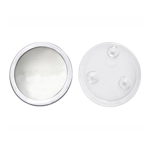 EMILYSTORES 5X Magnifying Cosmetic Mirror Clear Frame with 3 Suction Cups Fixture 7" Makeup Mirror 1PC