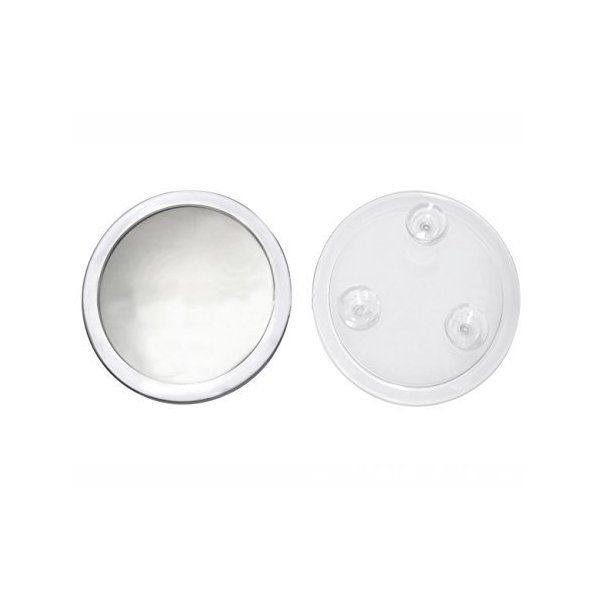 EMILYSTORES 5X Magnifying Cosmetic Mirror Clear Frame with 3 Suction Cups Fixture 7" Makeup Mirror 1PC