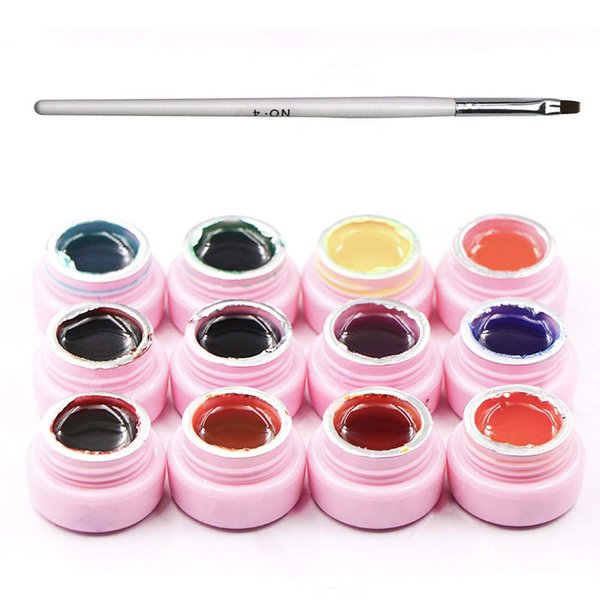 SISI TIME ALL 12 Colors UV Gel Nail Polish Jelly Gel Crystal Clear Transperant Nail Art Kit
