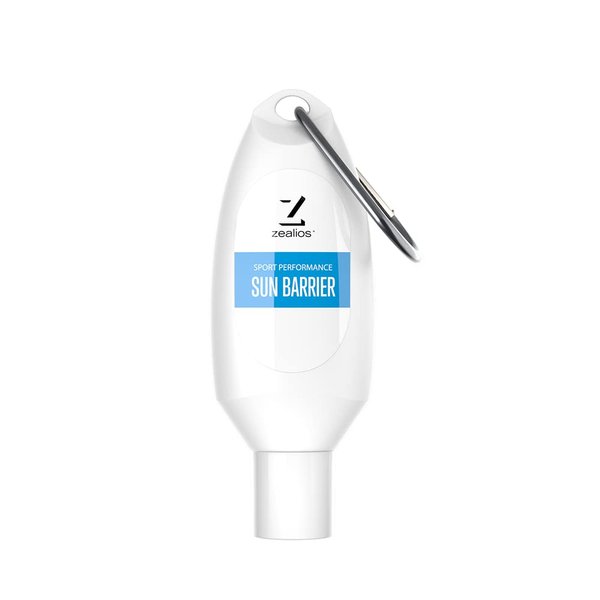 Zealios Empty On-The-Go Sun Barrier 2 oz Refillable Travel Bottle - 2 pack, Easy Clip & Go