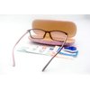 Women Anti Blue Light Glasses Block Eye Strain Glare with Case Tester, Gaming Computer Glasses Blue Light Block Glasses Filter UV Blocker Clear Lens Small Face Narrow Rectangle Nerd Frame Pink Black
