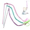 lpdrzka Cat Wand Toys, 3 PCS Cute Plush Snake Kitten Wands Soft Cat Teaser Wands Interactive Cat Toys for All Breed Sizes