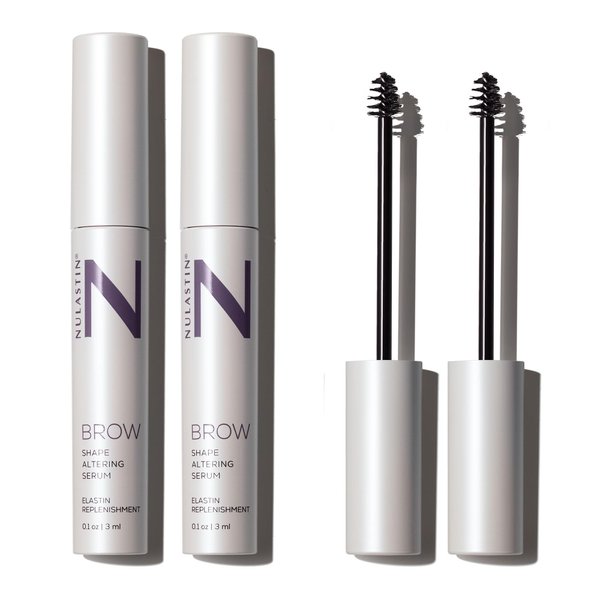 NULASTIN BROW Shape Altering Serum with Elastaplex, Eyebrow Enhancing Treatment for Thicker Looking Brows, Vegan-Friendly & Cruelty-Free (2-pack, 3 ml Each)