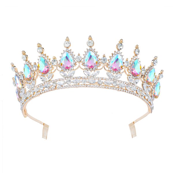 Tiara Crown for Women Crystal Queen Crowns Princess Tiaras with Comb Royal Crown for Wedding, Christmas, Halloween, Birthda, party, Prom, Anniversaries