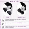 LaaVoo Itip Human Hair Extensions Black I Tips Hair Extensions Real Human Hair Jet Black I Tip Hair Extensions Pre Bonded for Black Women 18 Inch 1g/1s 50g/pack