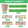 Jecery 12 Sets Garden Paper Craft Kit Planting Kit Pot for Foam Flower Pots for Bulk Craft Kits for Flower Planting Growing Kit Flower Pot Crafts for DIY Painting