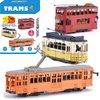 CUPUZ 3D Paper Puzzle, 3 Assorted Trams, 3D Cardboard Model Car kit, DIY Set for Child, Educational Travelers Craft Local Metro Bus, Gift for Boys