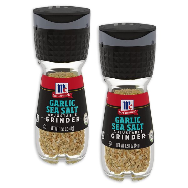 McCormick Garlic Sea Salt Grinder, 1.58 oz (Pack of 2)