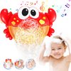 ROHSCE Crab Bath Bubble Machine, Bath Bubble Maker for Baby, Automatic Bubble Maker with 12 Songs, Bubble Maker Bathtime Shower Bath Toys for Toddlers 1-3 | Fun Bathtub Toy Gifts