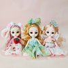 Sufeasdf 6 Pcs 6 Inch Princess Girl Mini Dolls, Small Princess Dolls, Little Girl Miniature Dolls for 3+ Year Old Girls