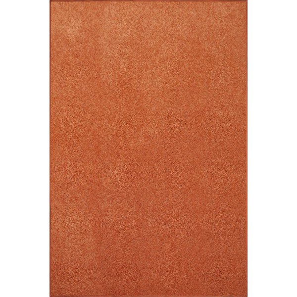 Ambiant Pet Friendly Solid Color Area Rugs Orange - 1.5' x 2.25' Mat (18"x27")