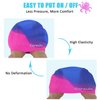 Swim Cap, 2 Pack Durable Silicone Swimming Caps for Kids Girls Boys Youths (Age 2-12), Soft 3D Ergonomic Waterproof Kids Swim Caps, Comfortable Fit for Long Hair and Short Hair