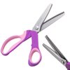JYTUUL 9.25 Inch Pinking Shears, Sharp Stainless Steel Zig Zag Scissors for Fabric Paper Leather, Comfort Grip Handled Professional Fabric Craft Sewing Dressmaking Scissors (Serrated, Purple)