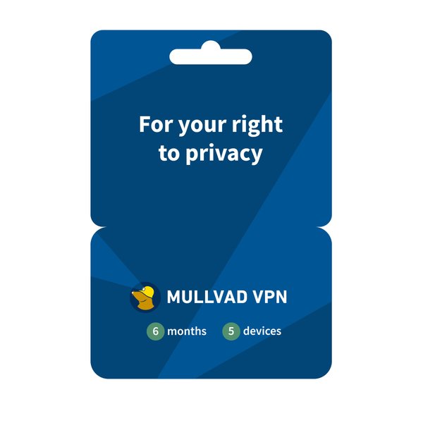 Mullvad VPN | 5 Devices for 6 Months | Protect Your Privacy with Easy-To-Use Security VPN Service
