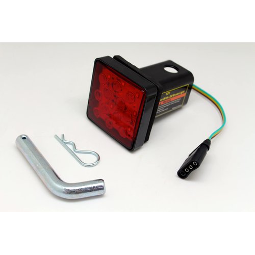MAXXHAUL 50021 Trailer Hitch Cover with 12 LED's Brake and Tail Light Functions, 1 Pack