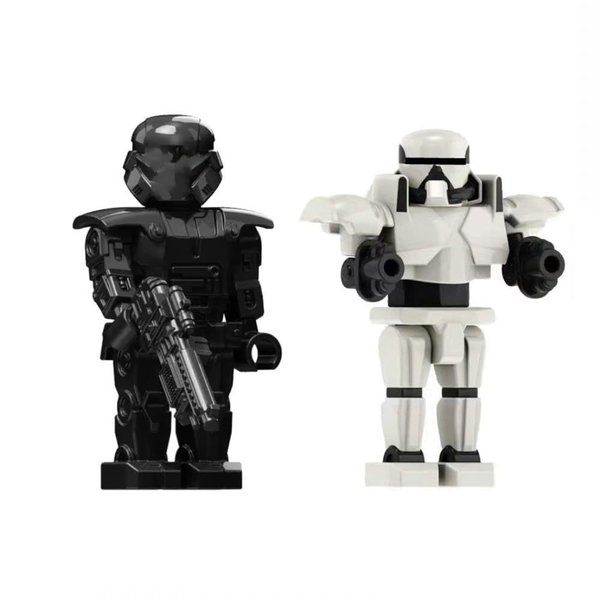 TOOUEE 2pc Science Fiction Robots Brick Action Figures Building Blocks,Cartoon Bricks Mini Action Toy Figures for Christmas Deco Block Action Figure Series.