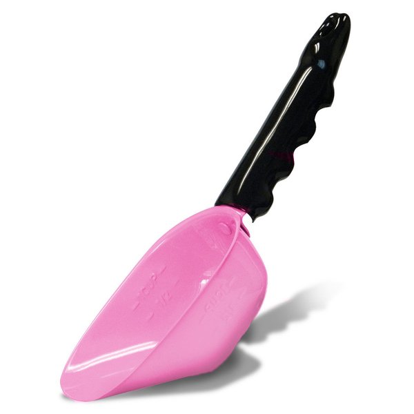 Platinum Pets 1-Cup Food Scoop with Soft Grip Handle, Cotton Candy Pink