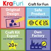 KRAFUN Cross Stitch Kits for Kids Beginners, 4 Cross Stitching Keyrings Arts & Crafts with Butterfly and Flower, Needlepoint Embroidery Kit for Girls 5-13 Craft Kit Backpack Charms, Ornaments