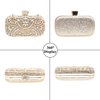 DA BODAN Womens Sparkly Rhinestone Crystal Clutch Bag Glitter Sequin Bridal Purse Evening Handbag for Wedding Party Prom