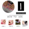 MISUD Coffin Press on Nails Long Ballerina Fake Nails Glossy Glue on Nails Cute Pink Heart Acrylic Nails Bling Glitter French Tip Artificial Nails Rhinestone Stick on False Nails with Design 24 pcs
