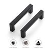 Ravinte 18 Pack 4 Inch Kitchen Square Cabinet Handles Matte Black Cabinet Pulls Black Drawer Pulls Kitchen Cabinet Hardware Kitchen Handles for Cabinets Cupboard Handles Drawer Handles