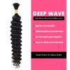 PEEKABOO Deep Wave for Braiding Hair No Weft Brazilian Virgin Human Hair Extensions for One Bundle(1 Bundle 50g) Micro 100% Unprocessed Human Hair 10A Natural Black Human Hair Deep Wavy 18 inch