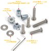 Reegoo 1/4-20 Threaded Inserts for Wood T Nuts 1/4-20 Bolts Fully Threaded Button Head Hex Socket Screws 1" 1-1/4" and Washers