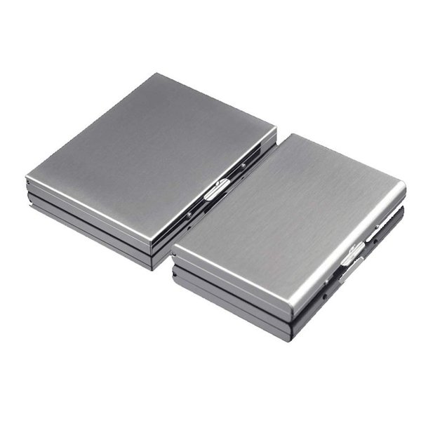 Honb Slim Smell Proof Fathers Gift Crush Proof Chrome Cigarette Case King Size 100mm