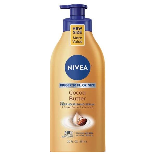 NIVEA NIVEA Cocoa Butter Body Lotion with Deep Nourishing Serum, 20 Fl Oz