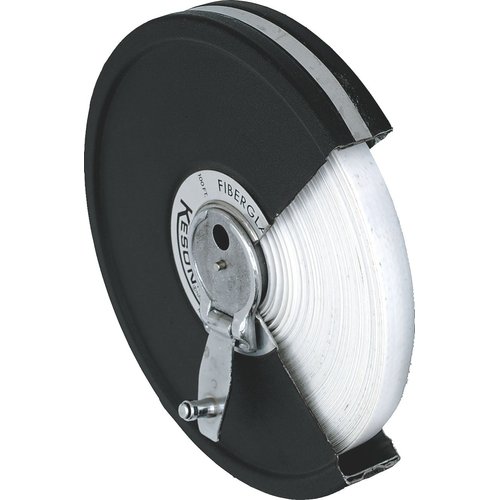 Keson MC18M100 Closed Metal Housing Fiberglass Measuring Tape with Double Hook (Graduations: ft., in., 1/8 & m, cm, 2mm), 30M/100-Foot