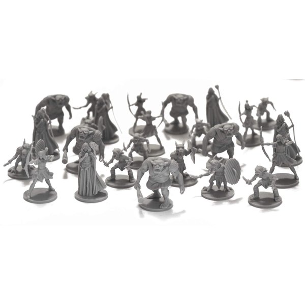 DRUNK'N DRAGON DND Enemies Minis 25 Fantasy Miniatures for Tabletop/Dungeons and Dragons Roleplaying Games - Bulk Minis Unpainted- Monsters Figures Starter Set - Compatible DND