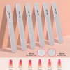 Nail Files and Buffers, MORGLES Professional Manicure Tools 6pcs Rectangular Nail Buffer Blocks 6pcs 100/180 Grit Nail File 2pcs Brush for Natural Acrylic Nails