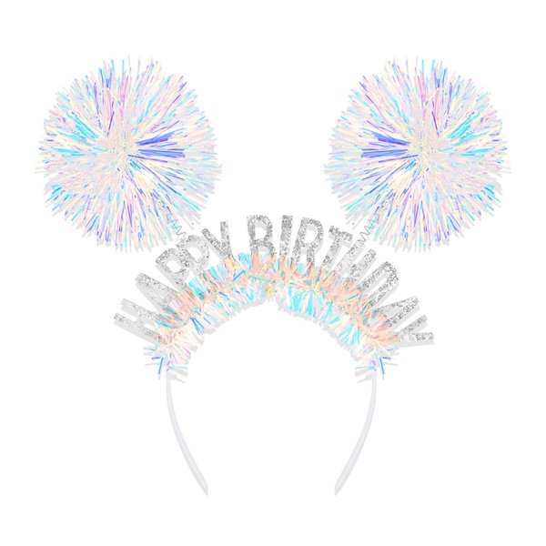 CAVETEE Birthday Crown for Women，Birthday Headband for Girls Birthday Girl Headband，Birthday Crown Adult Woman, Happy Birthday Headband for Girls Birthday Gifts Happy Birthday Decorations (Silver)