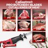 Caliastro 9-Inch Stainless Steel Frozen Meat Bone Cutting Saw Blades for Reciprocating and Sawzall Saws 5-Pack