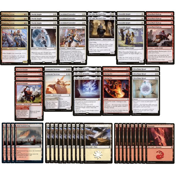 Elite Red White Knight Deck - Very Powerful - Modern Legal - Custom Built - Magic The Gathering - MTG - 60 Card!