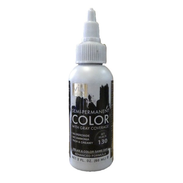 Via Hair Color Jet Black 2 Oz,Pack of 2