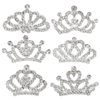 Honbay 6PCS 3.8cm/1.5In Mini Sparkling Rhinestone Princess Tiara Crown with Hair Comb Flower Girl Bridal Crown Shiny Crystal Crown Hair Comb Party Headdress Hair Accessories