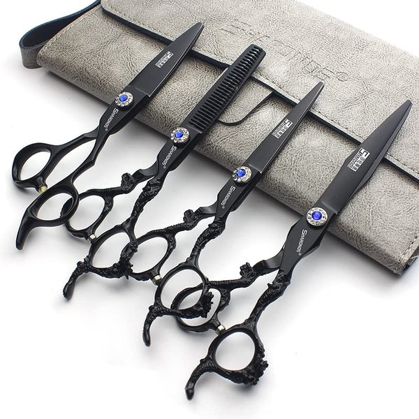 6/7/8/9-inch professional hair clipper set, stainless steel sharp hair clippers, hairdresser specific scissor((6+7) inches, 4 pieces)
